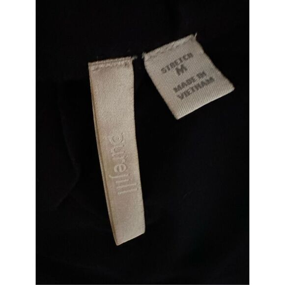 J. Jill Pure Jill J.Jill Dress Womens Large Black Sheath Pleated Neck Relaxed 3/ - Picture 4 of 5